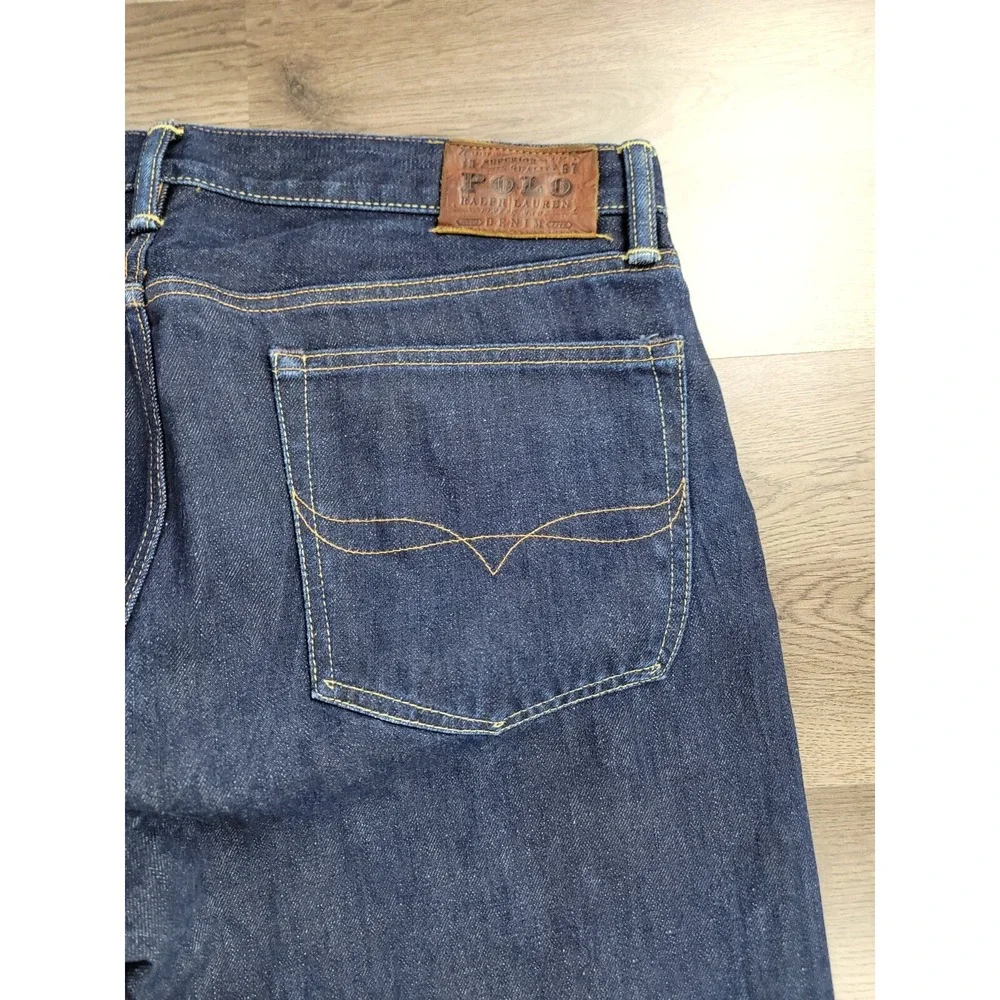 Polo Ralph Lauren Slim Fit Jeans Size 35x32 Dark Wash Stretch Cotton Straight